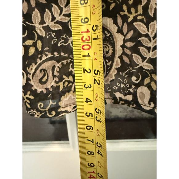 Lucky Brand Maxi Dress Womens Small Black Paisley Lined Boho Tiered - Picture 10 of 12